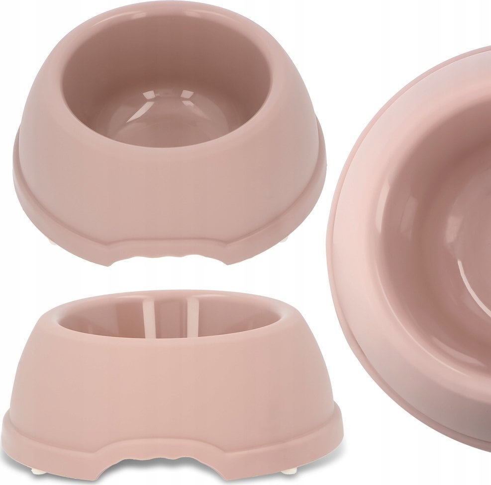 Barry King Miska plastikowa dla psów S, 0,38L, beżowa, śr. 17cm,