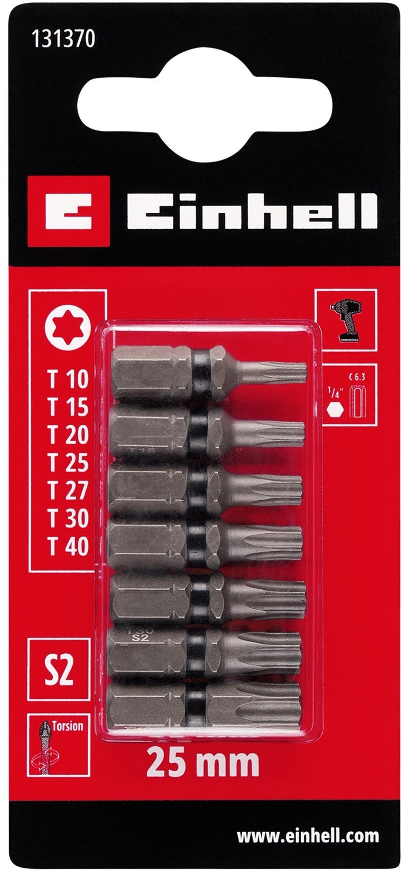 ZESTAW 7 BITÓW SKRĘTNYCH TORX S2