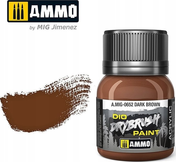 Vallejo Ammo: DIO Drybrush - Dark Brown
