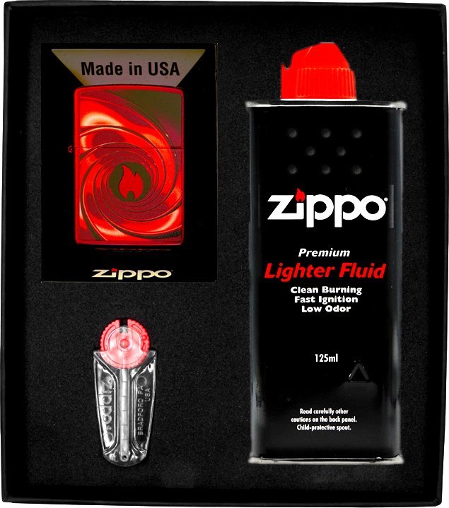 Zestaw ZIPPO Zapalniczka CANDY APPLE RED SWIR Prezentowy No1