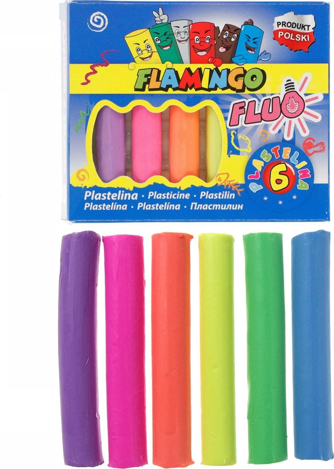 Titanum Plastelina FLUO 6 kolorów Flamingo