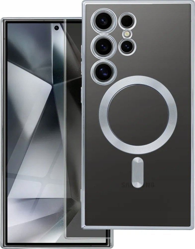 Futerał ELECTRO MAG COVER kompatybilny z MagSafe do SAMSUNG A56 srebrny