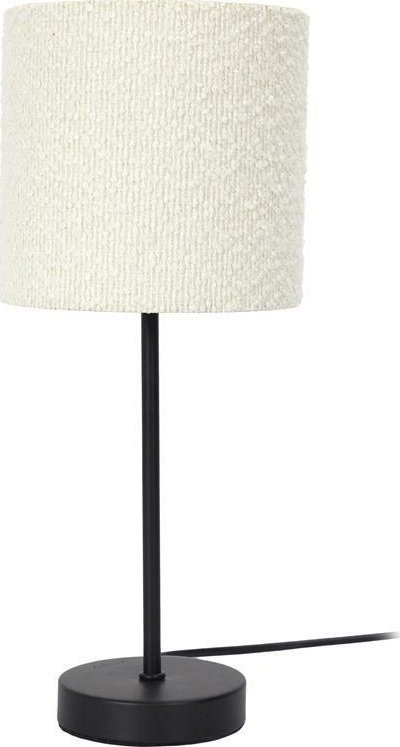 Lampa metalowa z kloszem boucle biała