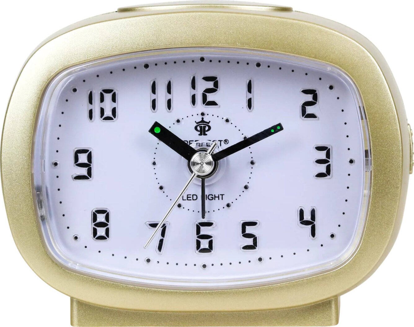 Perfect Budzik Perfect BB09007 złoty 9,2 cm podświetlenie drzemka .