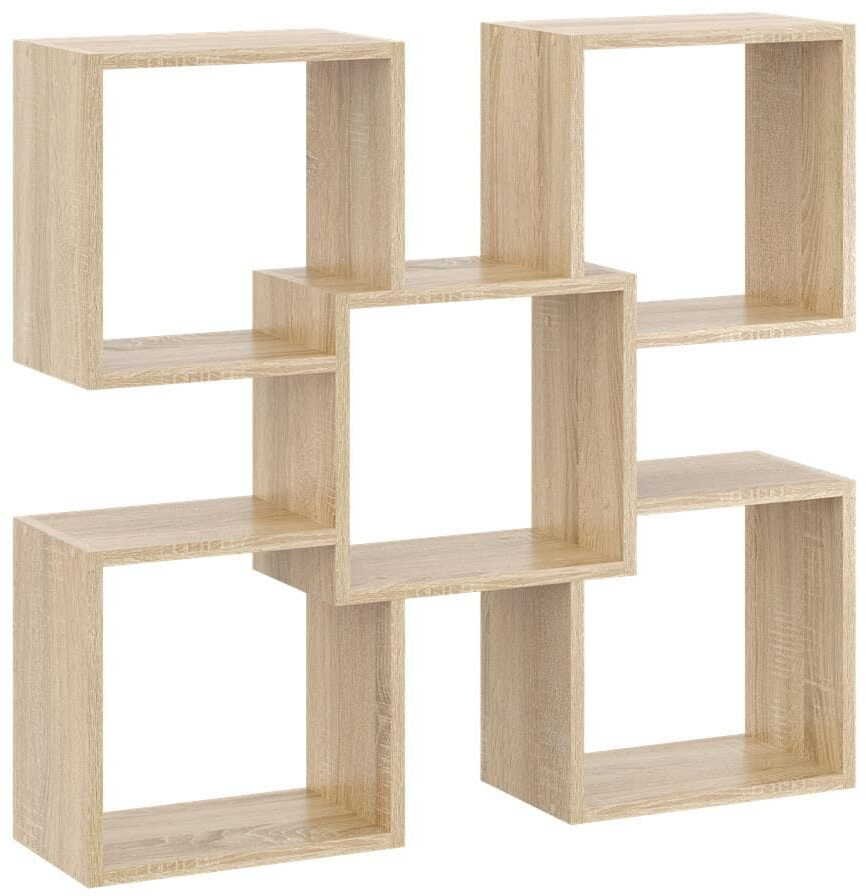 Ozdobna półka ścienna, wisząca, Marta, 98x18x91 cm, dąb sonoma, mat