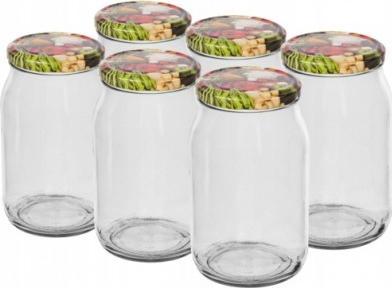 Browin Słoik szklany na przetwory z zakrętką 900ml 6 szt