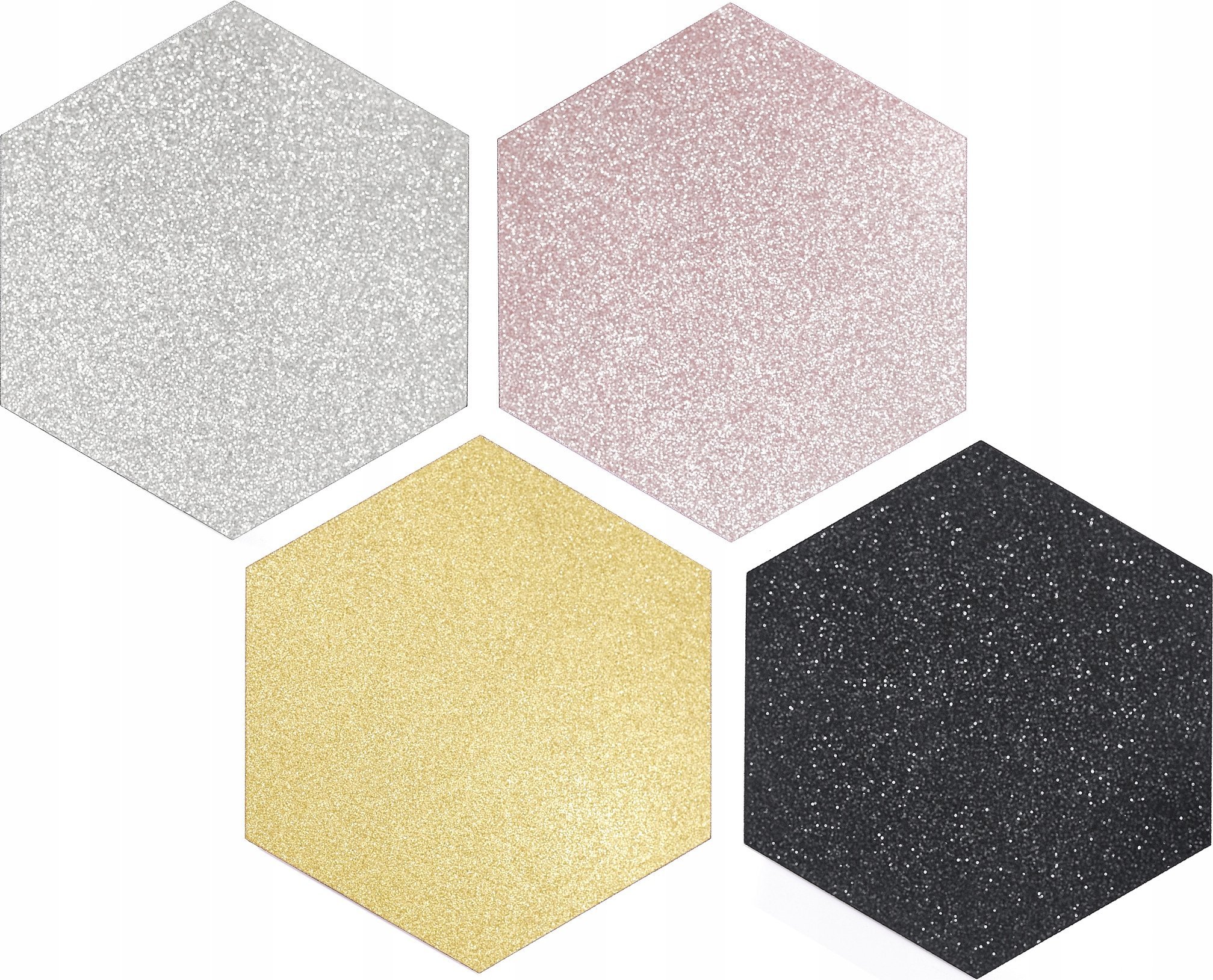 Techrebal PENELE DEKORACYJNE LAMELE ŚCIENNE HEKSAGON BROKAT