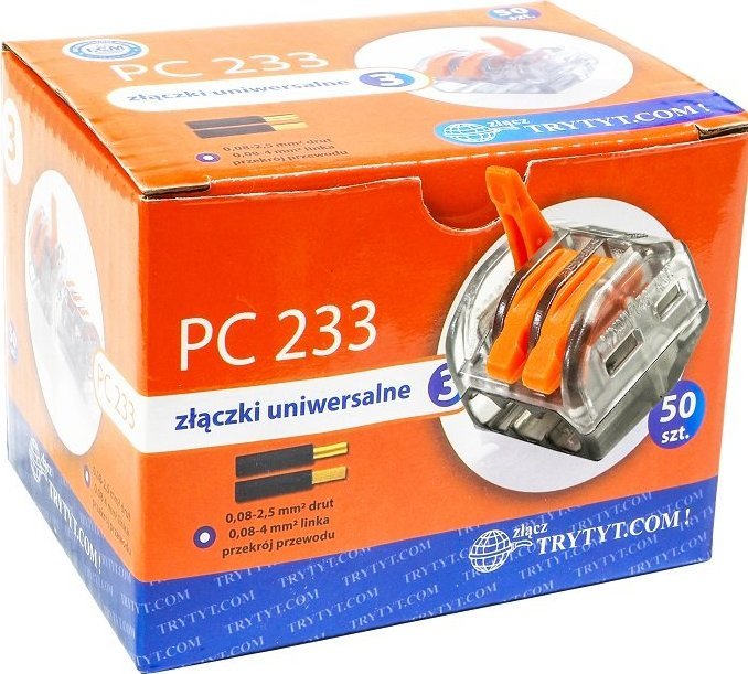 Trytyt Złączka samozac 3x0,2-4mm klik pc 233 Trytyt 50szt