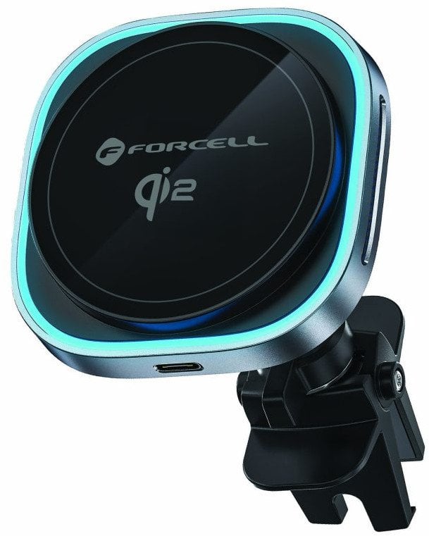 FORCELL F-GRIP Air Mag (F-07) Qi2 uchwyt z ładowaniem indukcjnym do kratki kompatybilny z MagSafe srebrny