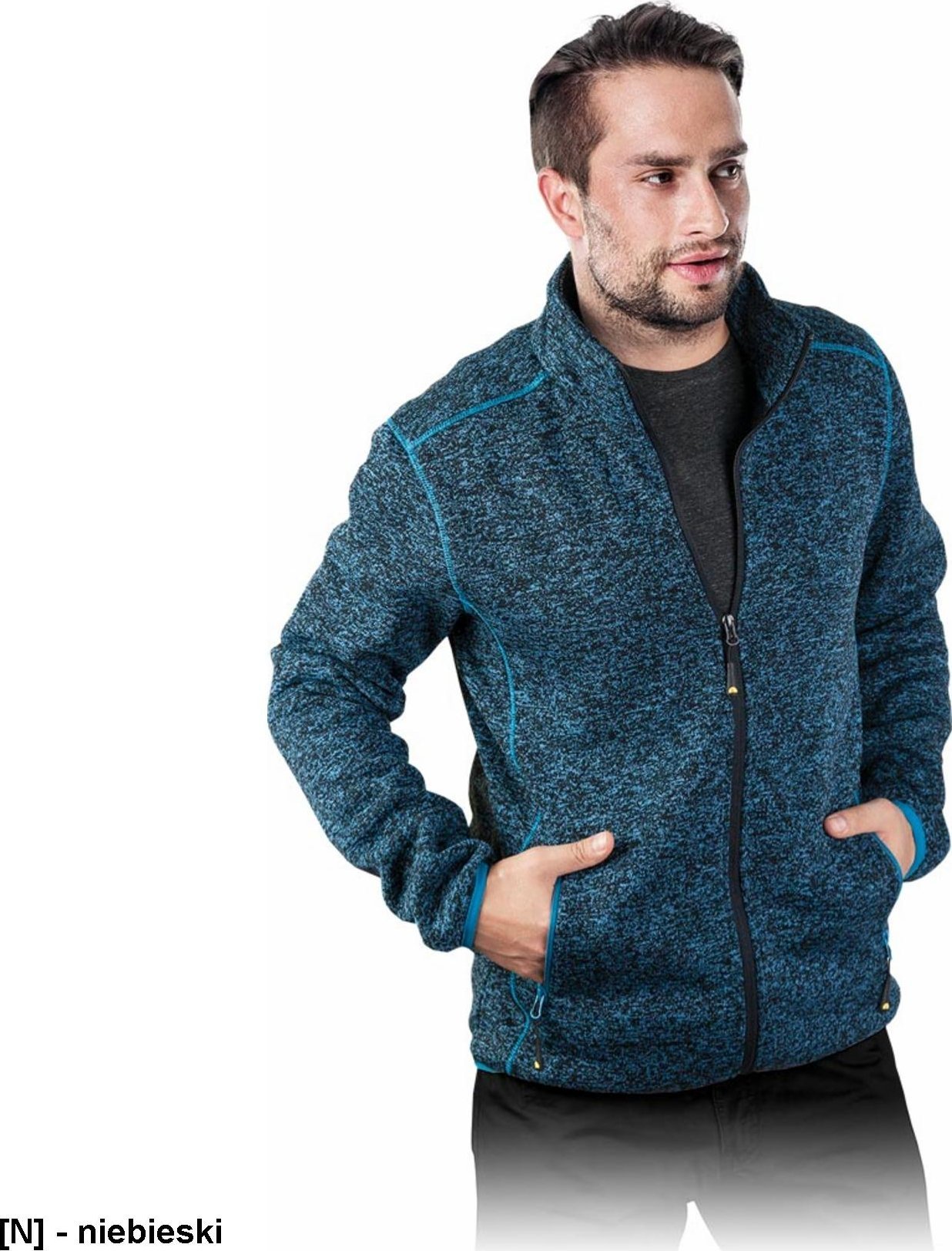 R.E.I.S. LH-SPERLING - bluza ochronna 100% poliester 310 g/m - niebieski L