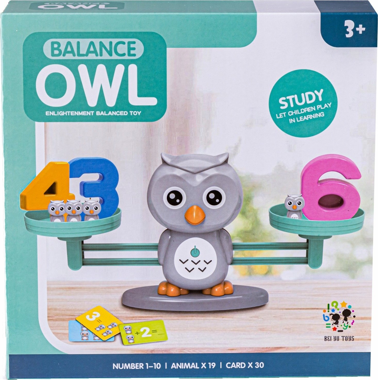 DK Gra Nauka Liczenia - Równoważnia Waga Szalkowa Sówka - Owl Balance