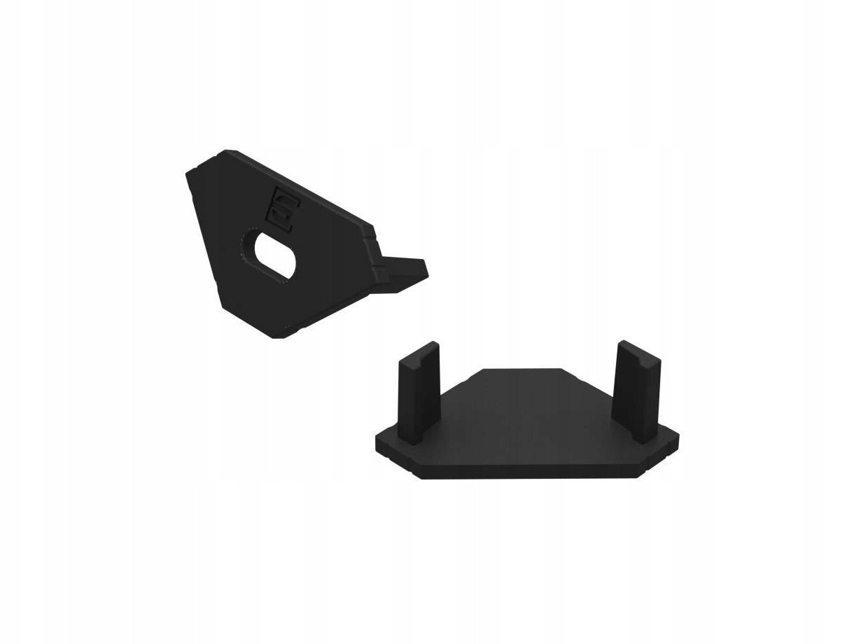 AL12-GLC2-AB-EC-O: czarna zaślepka z otworem GLC2 endcap black with hole