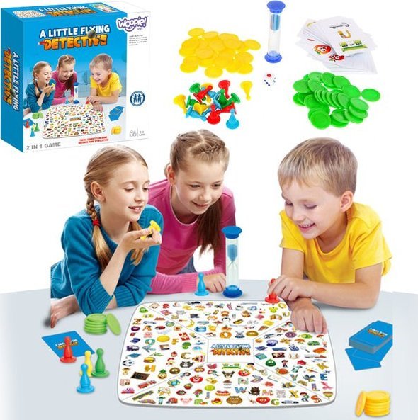 Woopie Gra Planszowa 2w1 Mały Detektw + Chińczyk
