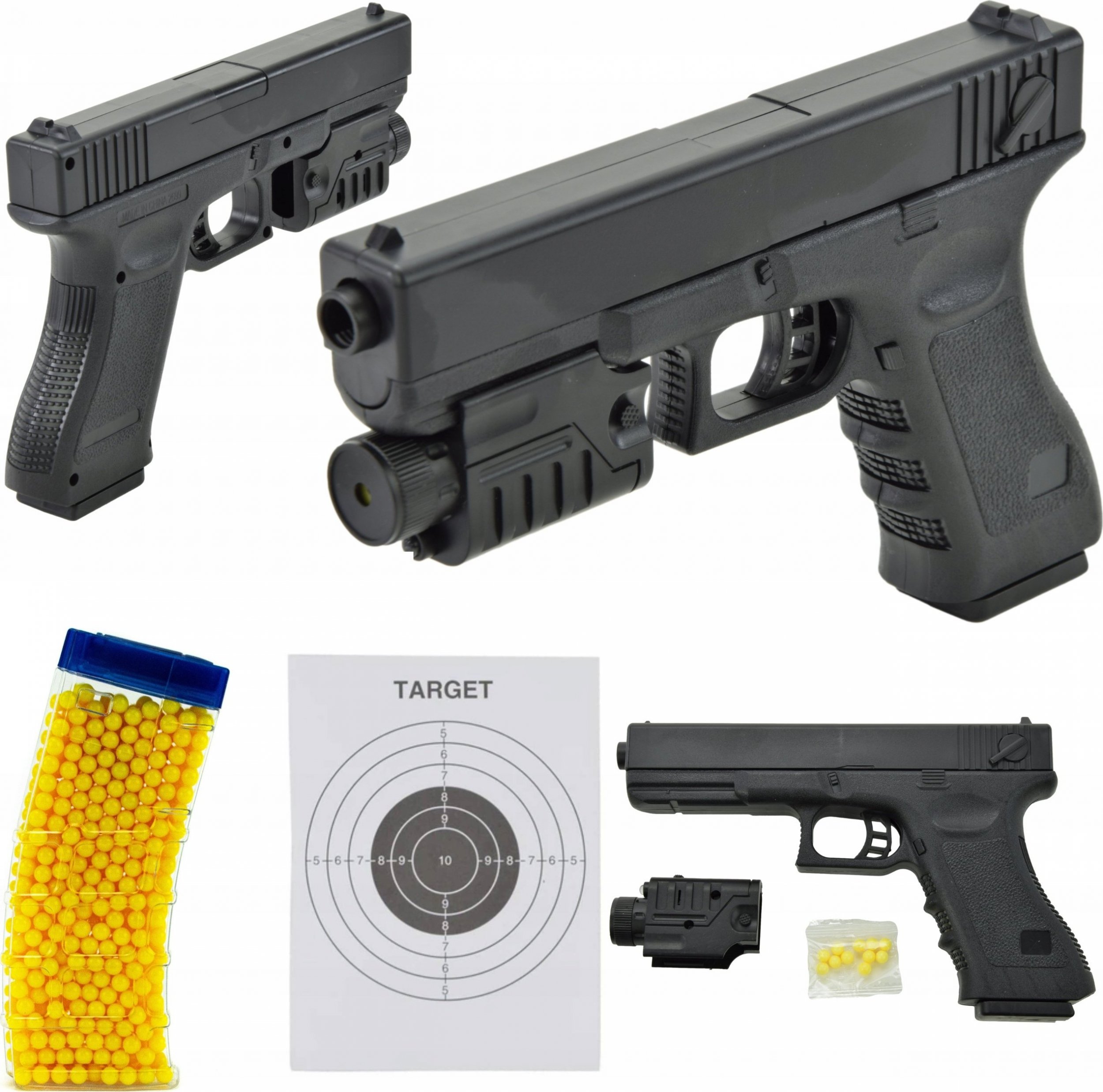 Skleplolki Pistolet na kulki celownik laser zestaw