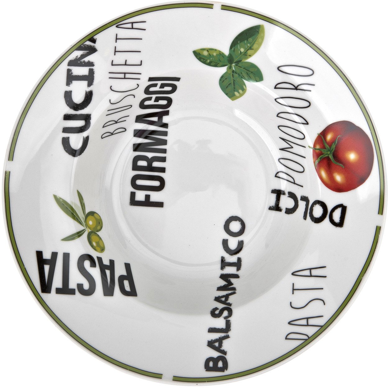 Talerz do pasty 25 cm Zielony brzeg MPL