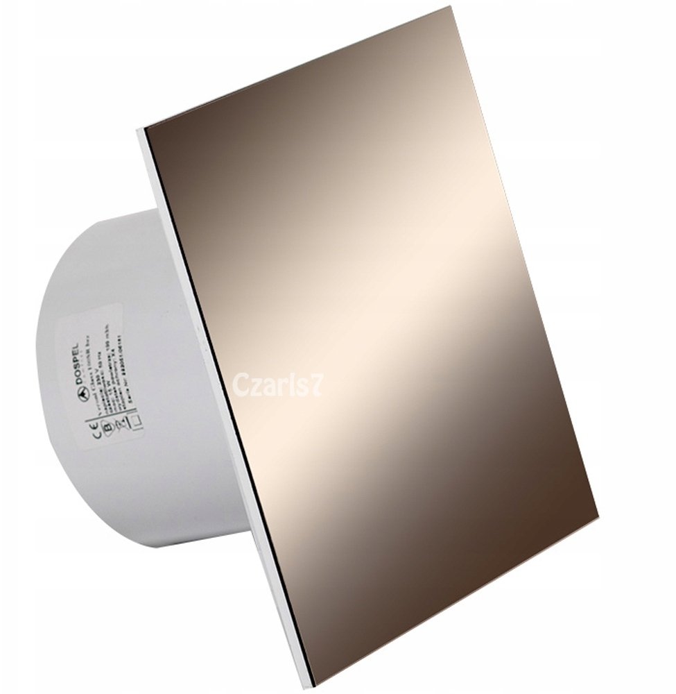 Wentylator domowy fi 120mm 230V 17W 46dB 150m3/h beżowy VERONI GLASS WCH 007-7613C