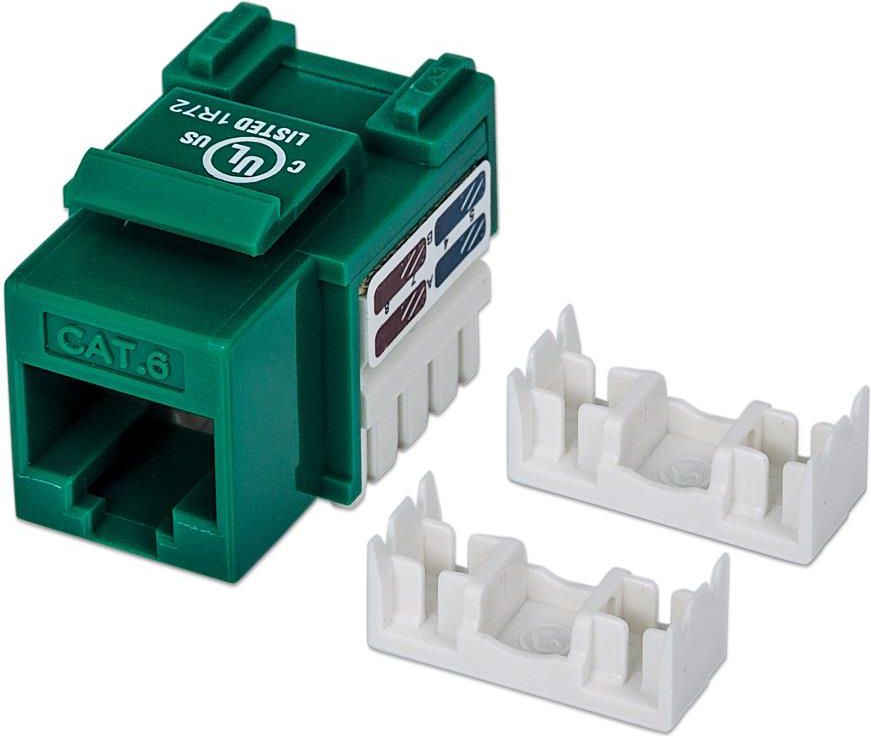 Intellinet Network Solutions MODUŁ KEYSTONE RJ45 UTP CAT6 ZIELONY (210638)