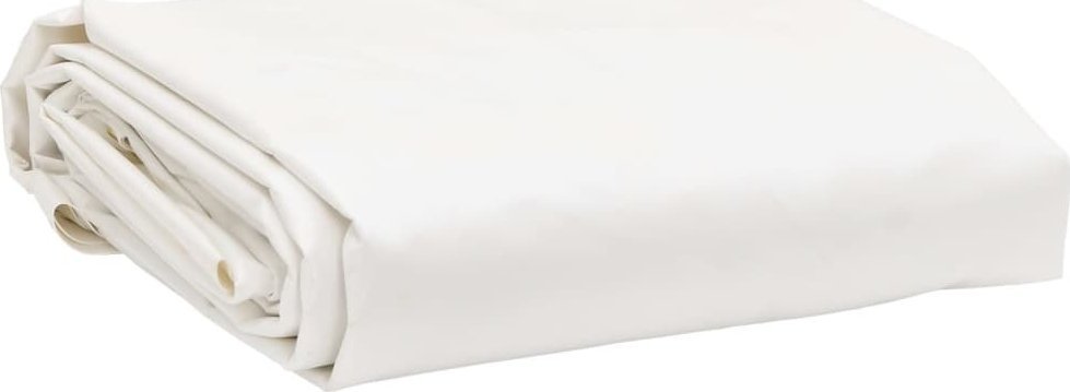 vidaXL Plandeka, biała, Ø 4 m, 600 g/m²