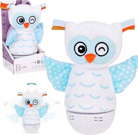 Pluszowa Sowa Lampka nocna zmieniająca kolory Pozytywka dla dzieci ZA5190