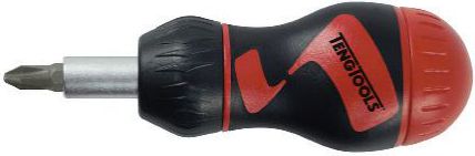 Teng Tools Wkrętak zapadkowy krótki z grotami wymiennymi (18655-0109)