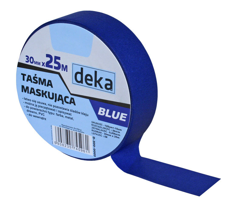 Deka Taśma malarska BLUE 30mmx25m - D-300-0003