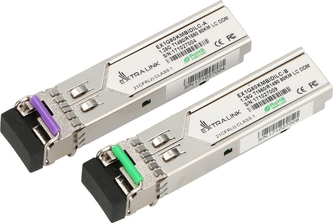 Moduł SFP ExtraLink EXTRALINK SFP 1.25G WDM 1490/1550NM SM 80KM LC DOM - PAIR