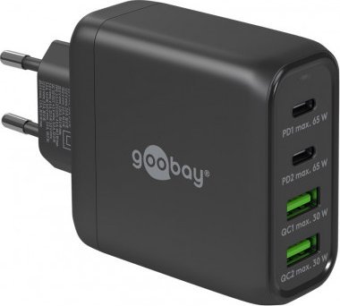 Ładowarka Goobay Wieloportowa szybka ładowarka USB-C PD (68 W), czarny