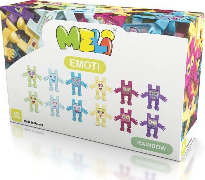 Klocki Meli Emoti Tęcza 12 el.