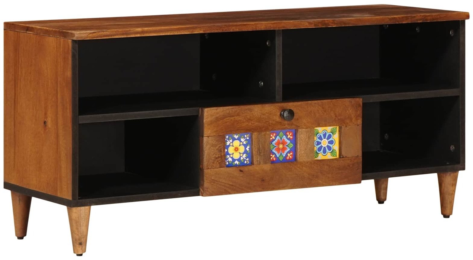 vidaXL Szafka pod telewizor z półką orzech włoski 100 x 33,5 x 46 cm