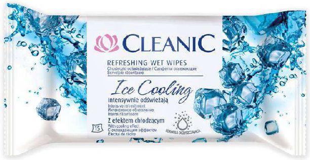 Cleanic Chusteczki odświeżające Antybakteryjne Ice Cooling 1 op.-15szt