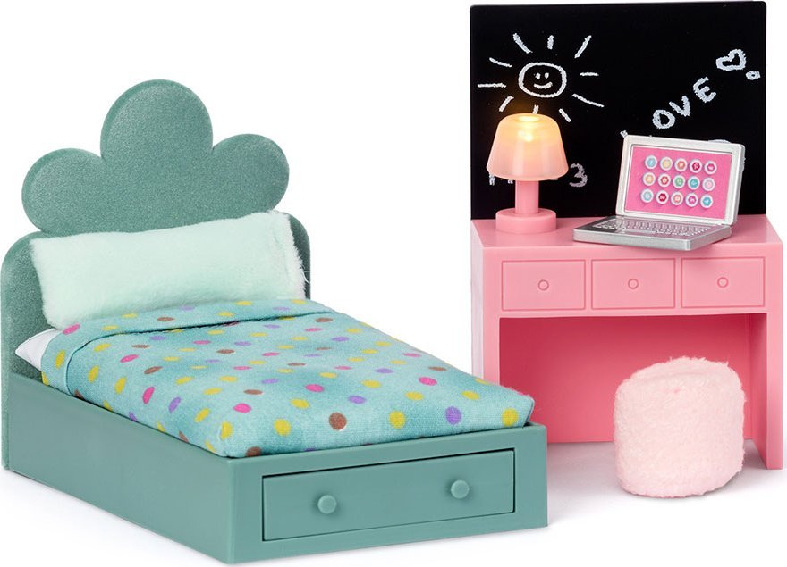 Micki Zestaw do Pokoju dla Młodzieży do domku dla lalek Lundby