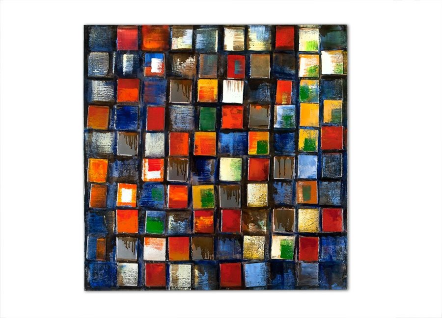 Obraz na płótnie 100x100 cm Mozaika kolorów