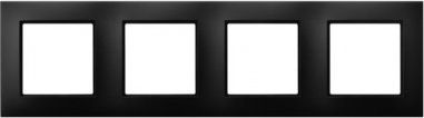 Ospel Aria Ramka poczwórna czarny metalik (R-4U/33)