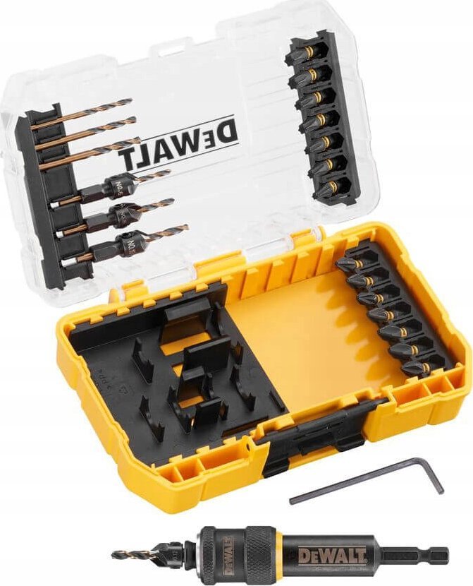 Wiertło Dewalt - Zestaw 25 elementów w systemie “Obróć i pracuj” (T70779T-XJ)