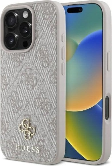 Guess GUHMP16LP4SM4MP iPhone 16 Pro 6.3" pink/pink hardcase 4G Small Classic MagSafe