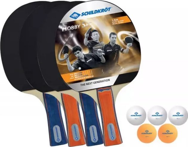 Schildkrot Zestaw Rakietki do Tenisa Stołowego Pokrowiec Piłeczki SCHILDKROT Hobby Sop