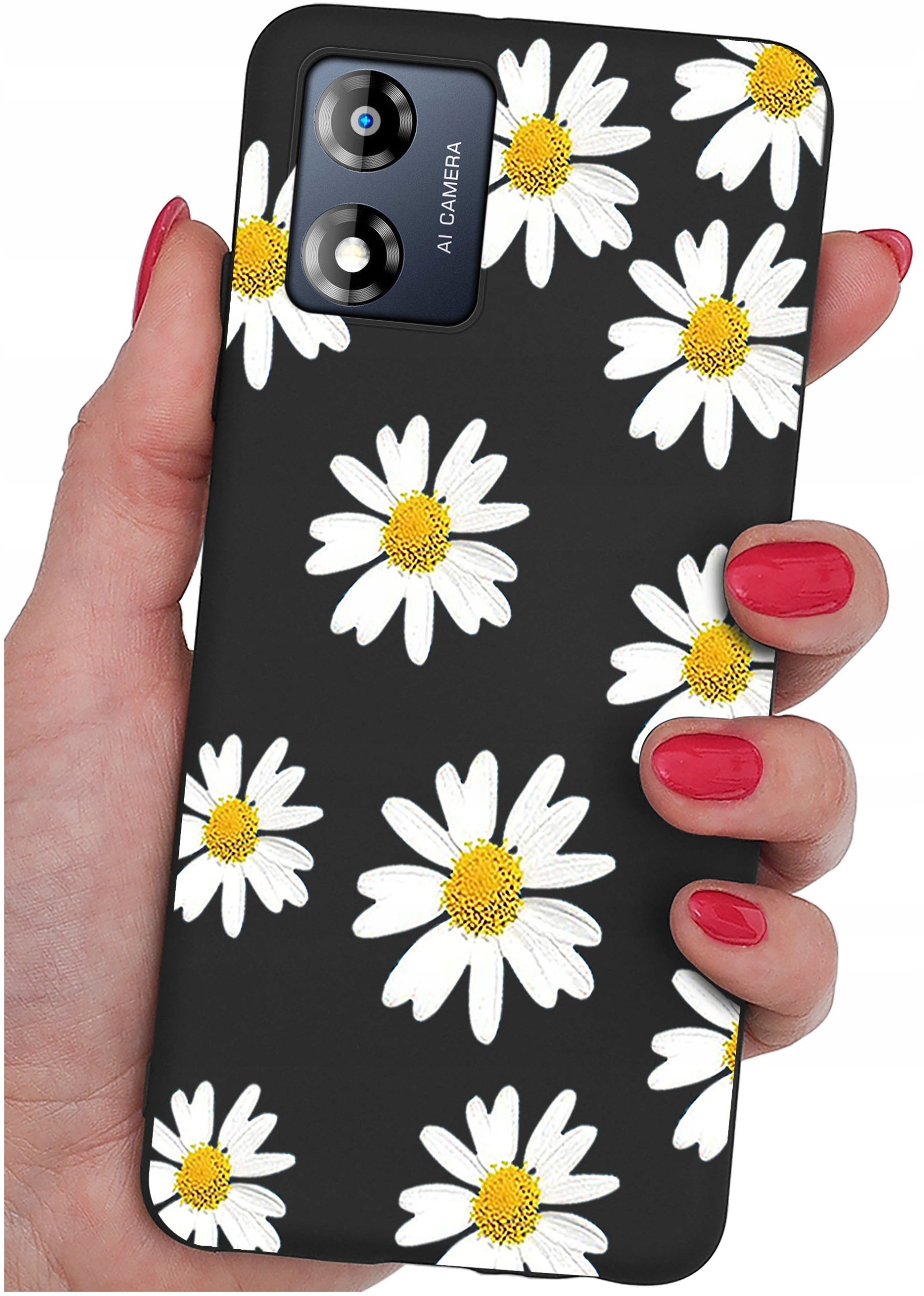 Etui do Motorola Moto E13 WZORY |SILIKONOWE MATT CASE + SZKŁO 9H