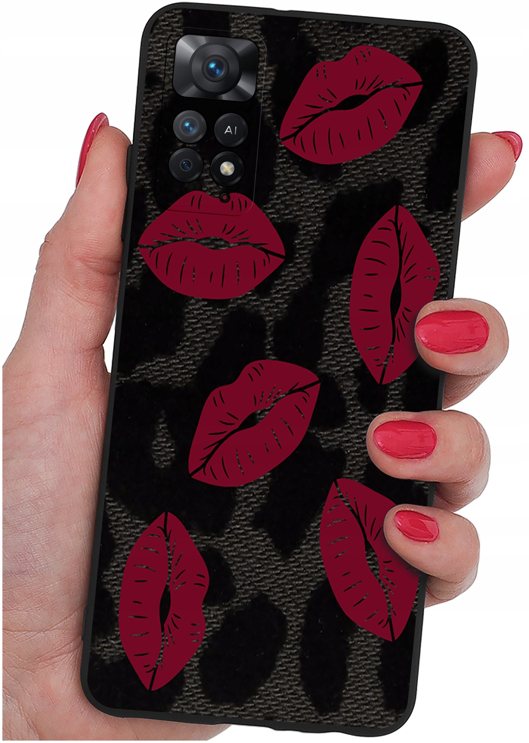 krainaGSM ETUI do Xiaomi Redmi Note 11 Pro | wzory | SILIKONOWE MATT CASE + SZKŁO 9H