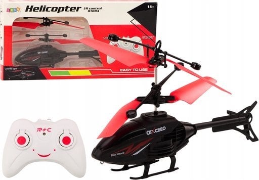 LeanToys Helikopter Zdalnie Sterowany RC Żyroskop Czerwony