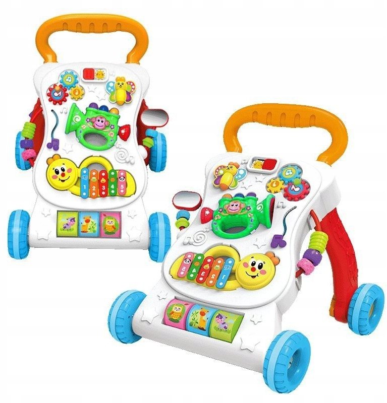 Jeździk Pchacz Interaktywny dla dzieci Edukacyjny z Trąbką