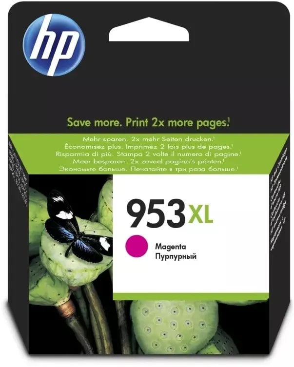 Hewlett Packard (HP) HP 953XL High Yield Magenta Ink Cartridge, 1600 pages, for HP OfficeJet Pro 8218,8710,8720,8730,8740