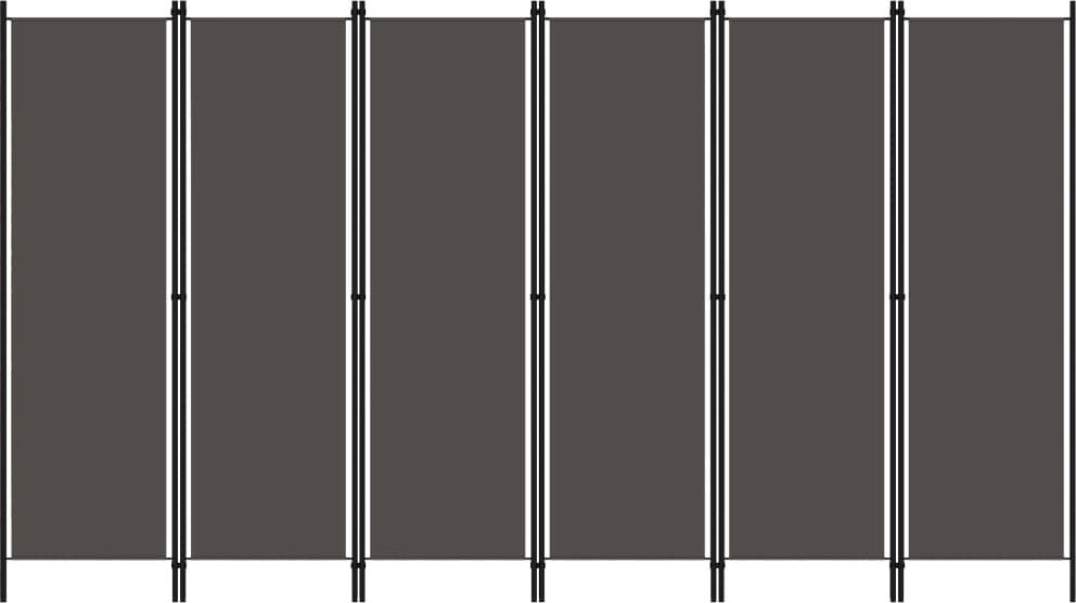 vidaXL Parawan 6-panelowy, antracytowy, 300 x 180 cm
