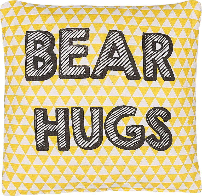 Beliani Poduszka dla dzieci nadruk 40 x 40 cm żółta RADZKOT