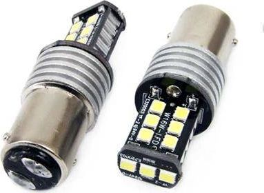 AMiO LED CANBUS 15SMD 2835 7,5W 1157 (P21/5W) White 12V/24V