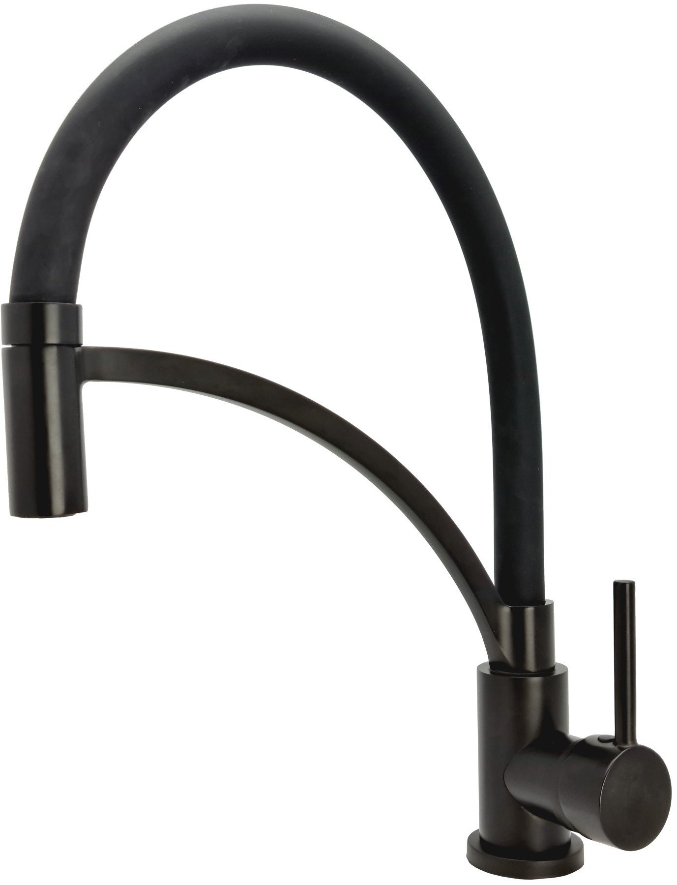 Bateria zlewozmywakowa elastyczna flex LAURA Czarna