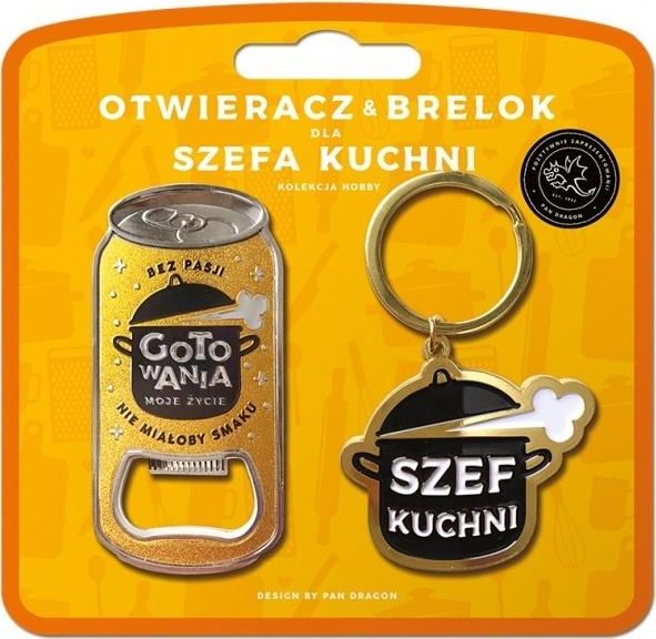 Breloczek Pan Dragon Zestaw brelok + otwieracz dla szefa kuchni