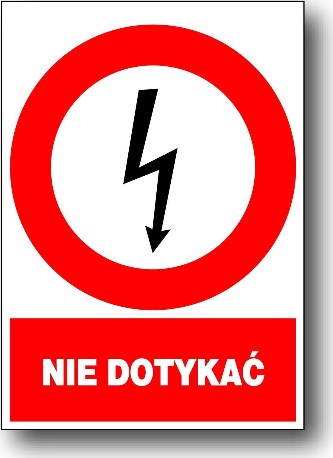 Mój dom Zez/A-5 Znak Tabliczka Elektryczne Nie Dotykać