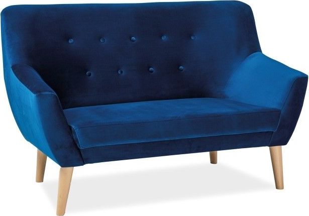 Signal Sofa NORDIC 2 VELVET granatowa w stylu glamour do salonu SIGNAL