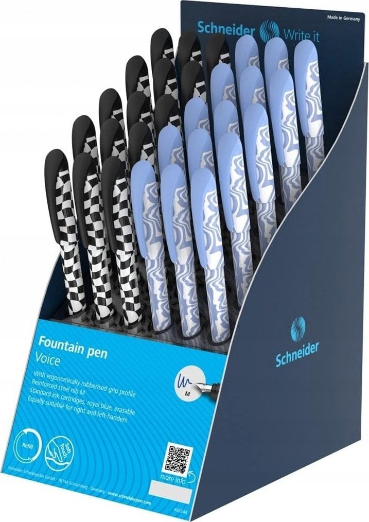 Schneider Display piór wiecznych SCHNEIDER Voice, M, 30 szt., mix kolorów