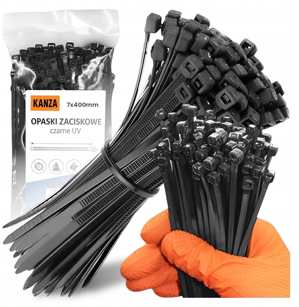 OPASKI ZACISKOWE TRYTYTKI 7x400mm KANZA